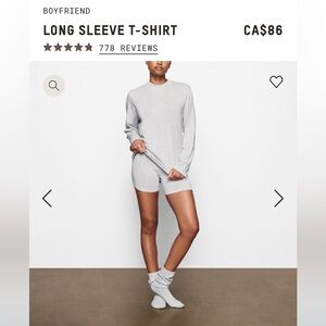 SKIMS BOYFRIEND LONG SLEEVE TEE